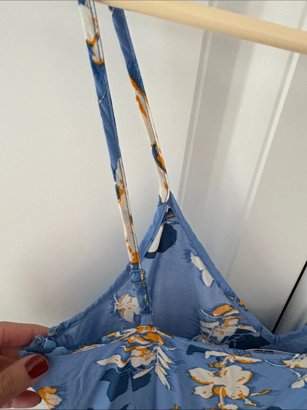 Uniqlo Blue Floral Super Lightweight One-Piece Romper -